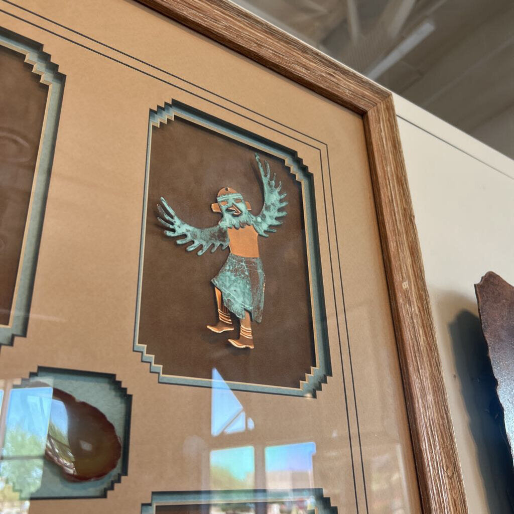 Framed Kachina Figures - 23X2X28H
