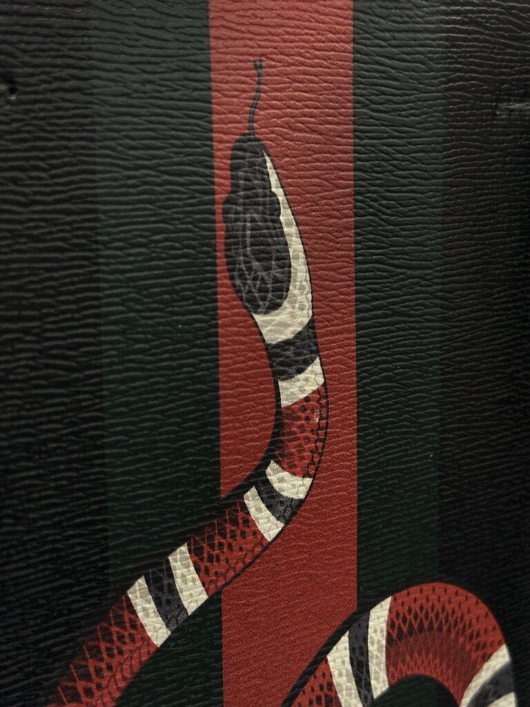 Gucci Calfskin Kingsnake Print Tote