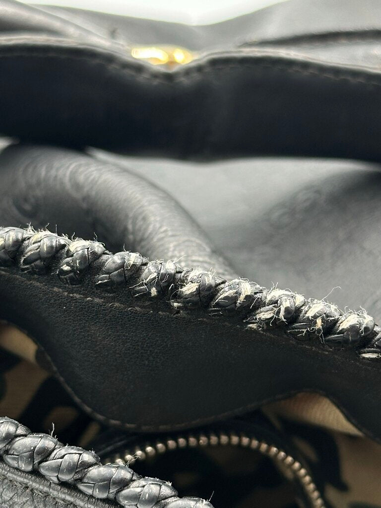 Gucci Guccissima Black Leather Hobo Bag