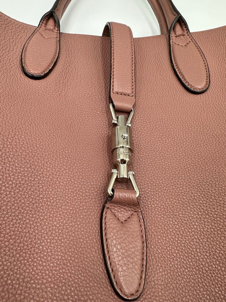 Guci Jackie Old Rose Soft Leather Tote