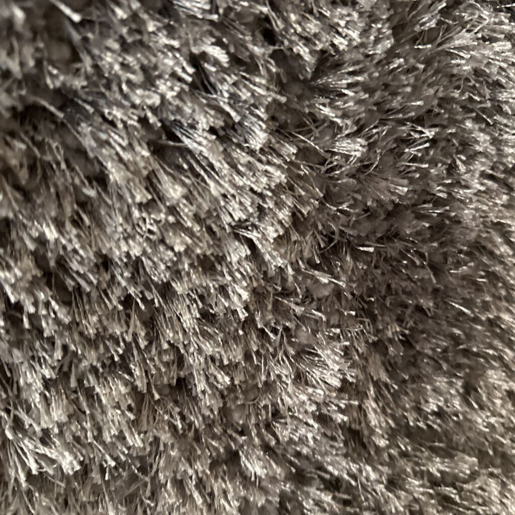 Afro Shag Afro Plain Silver Shag Rug- 7.5X10