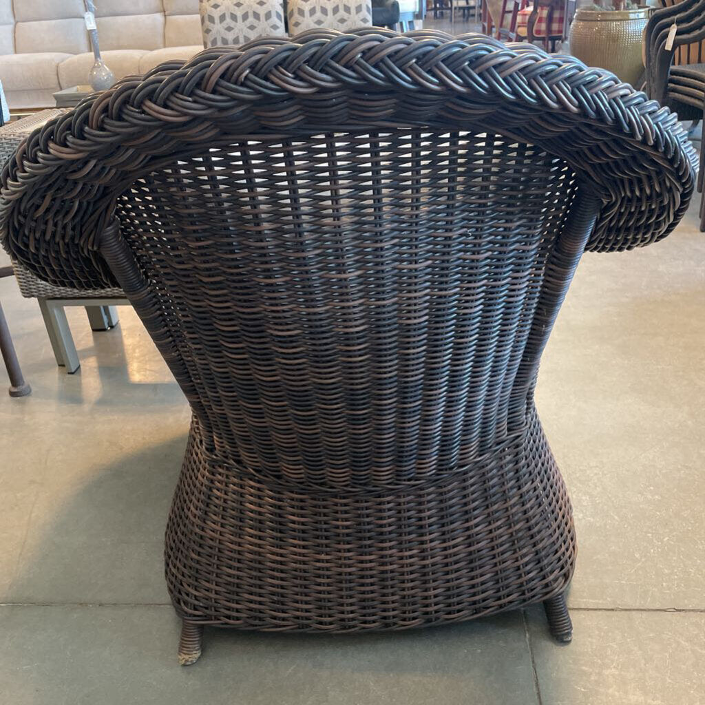 Pottery Barn Torrey Wicker Lounge Chairs - Pair - 34X32X36H
