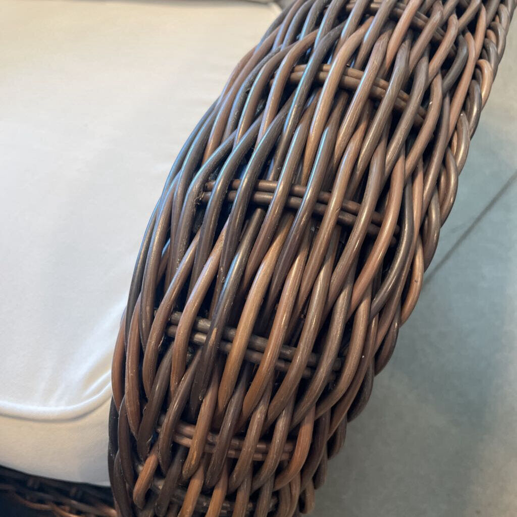 Pottery Barn Torrey Wicker Lounge Chairs - Pair - 34X32X36H