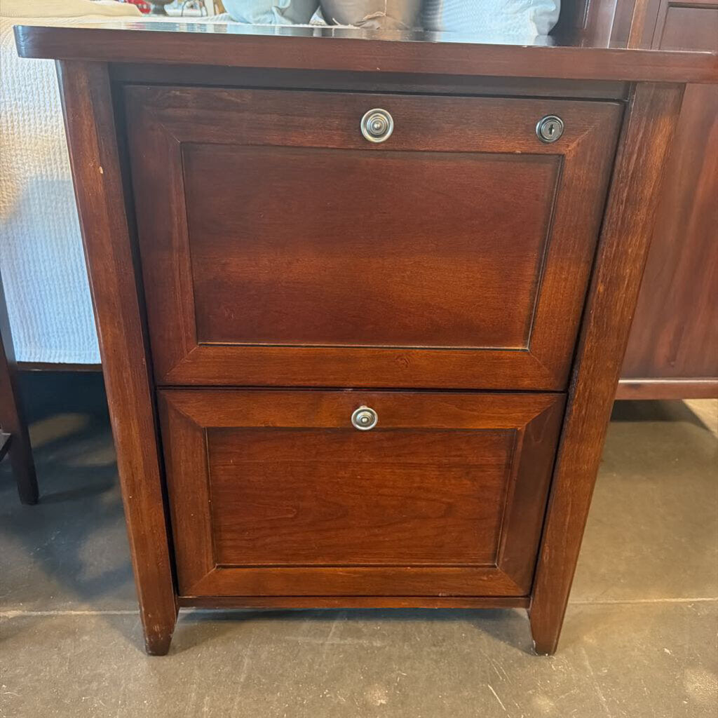 Wood 2 Drawer File Cabinet- 24X19X30H-AS IS