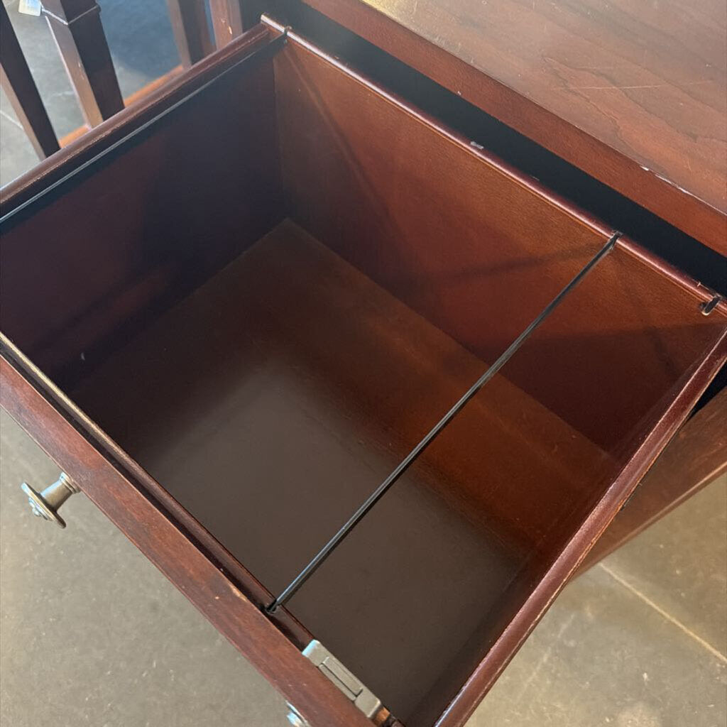 Wood 2 Drawer File Cabinet- 24X19X30H-AS IS