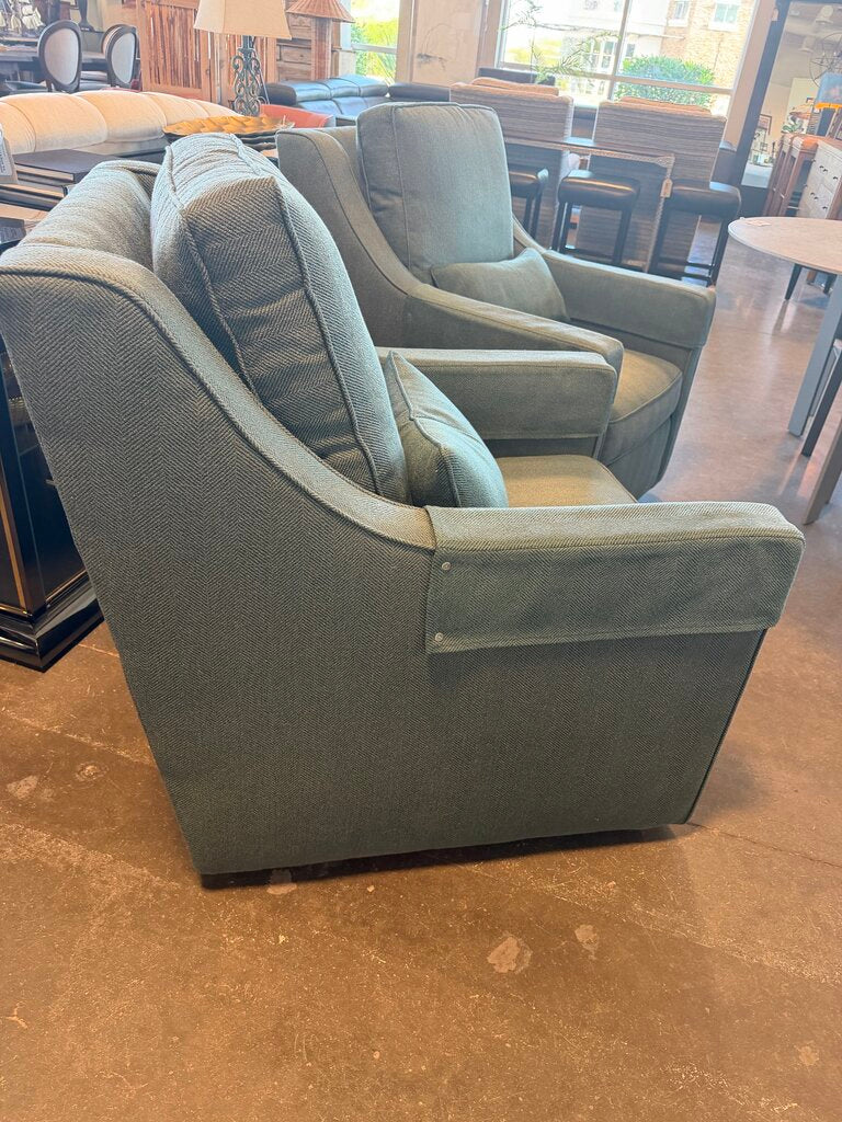 Kincaid Emerald Swivel Chairs- Pair- 30X37X37H