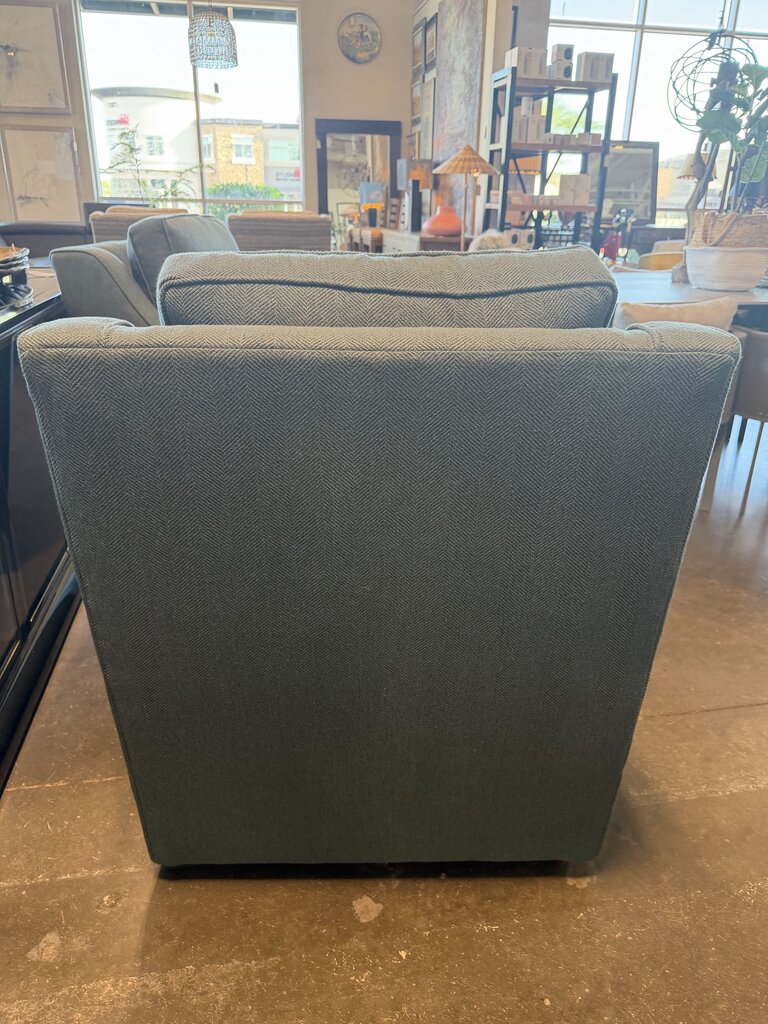 Kincaid Emerald Upholstered Swivel Chairs- Pair- 30X37X37H