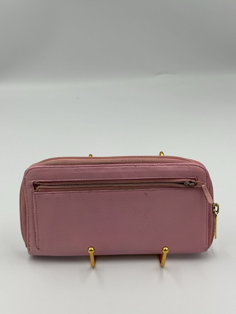Chanel Caviar Timeless CC Pink Zip Around Wallet