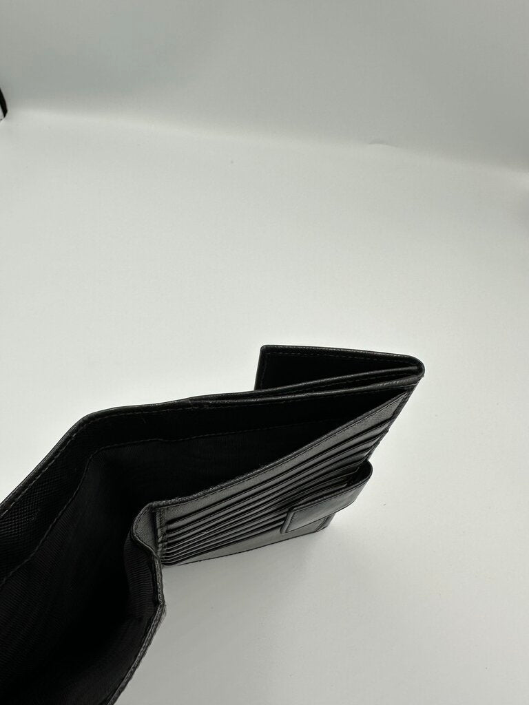 Prada Large Black Saffiano Leather Trifold Wallet