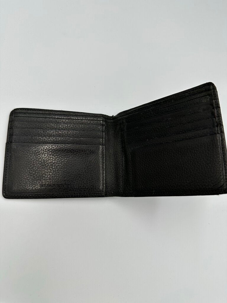 Burberry Black Leather Bifold Wallet