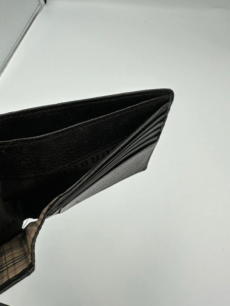 Burberry Black Leather Bifold Wallet