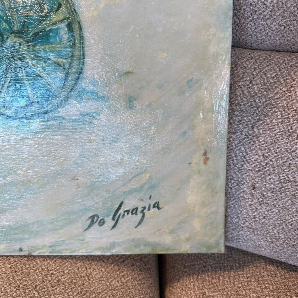 Ted DeGrazia "Navajo Campfire" Canvas Signed/Dated - 48X24H