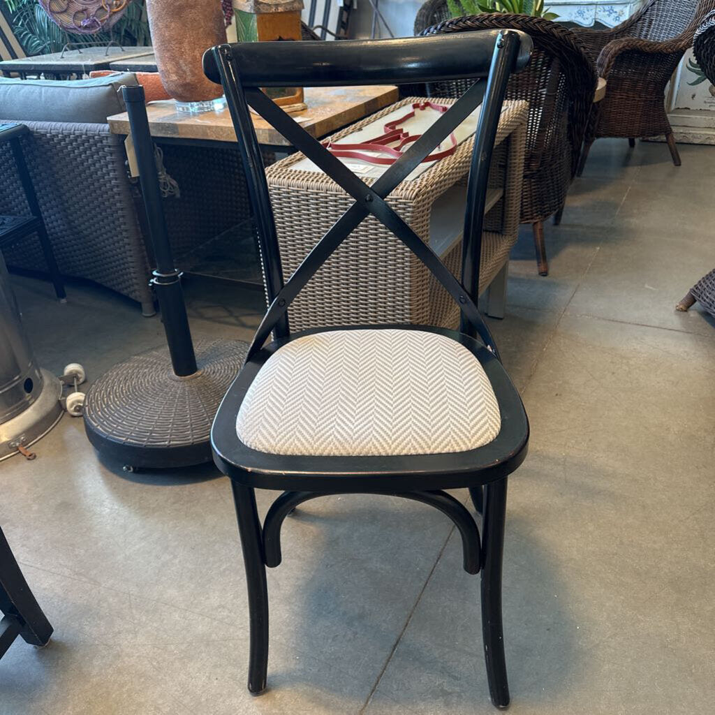 Black Parisian Style Dining Chairs- Set of 4 - 17.5X20X36H
