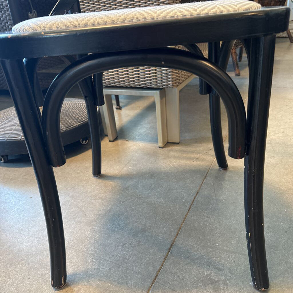 Black Parisian Style Dining Chairs- Set of 4 - 17.5X20X36H