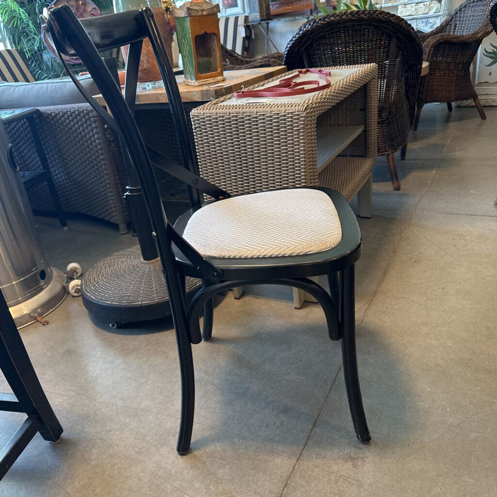Black Parisian Style Dining Chairs- Set of 4 - 17.5X20X36H