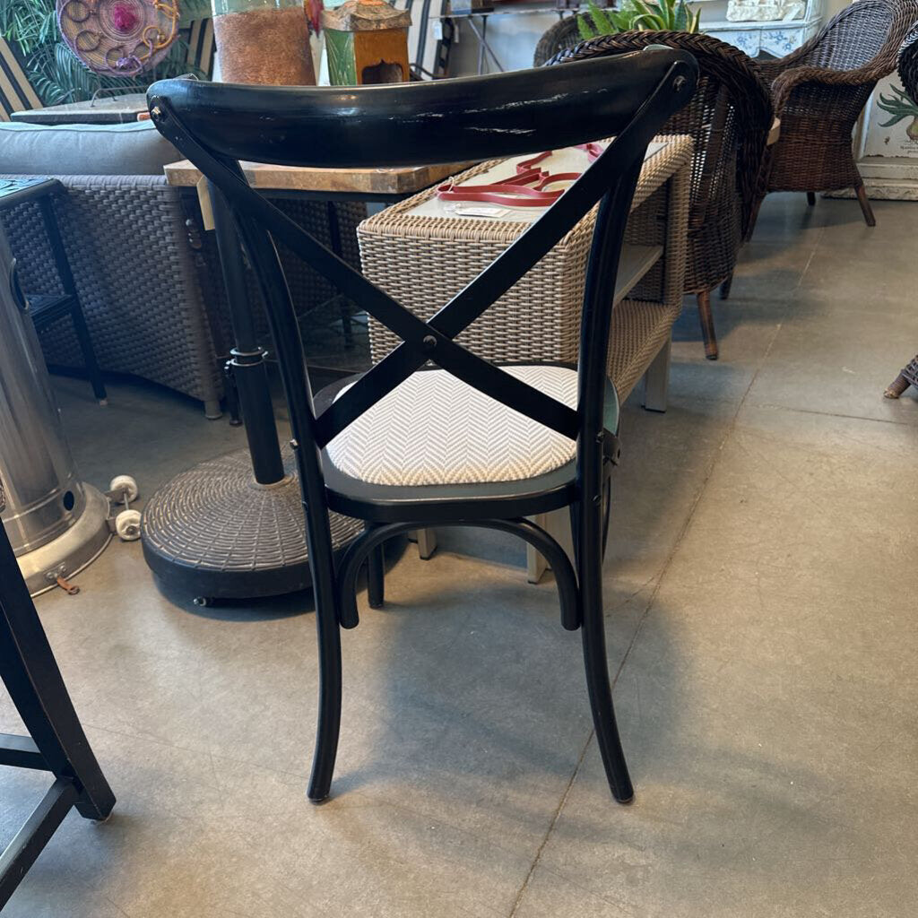 Black Parisian Style Dining Chairs- Set of 4 - 17.5X20X36H