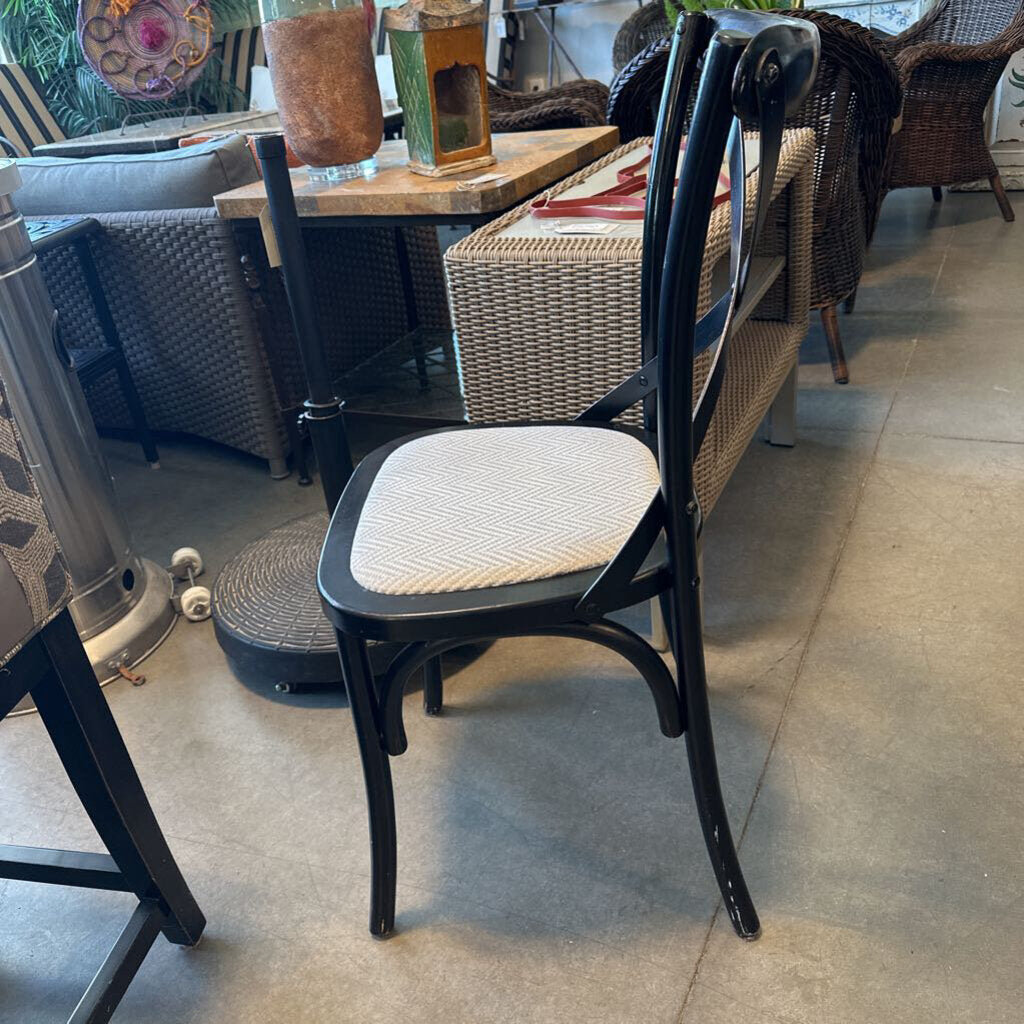 Black Parisian Style Dining Chairs- Set of 4 - 17.5X20X36H