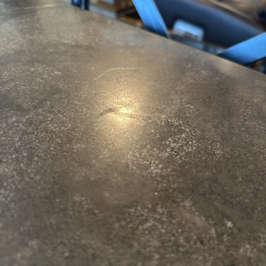 Four Hands Bluestone Parisian Dining Table - 64.5X32X31H - AS IS