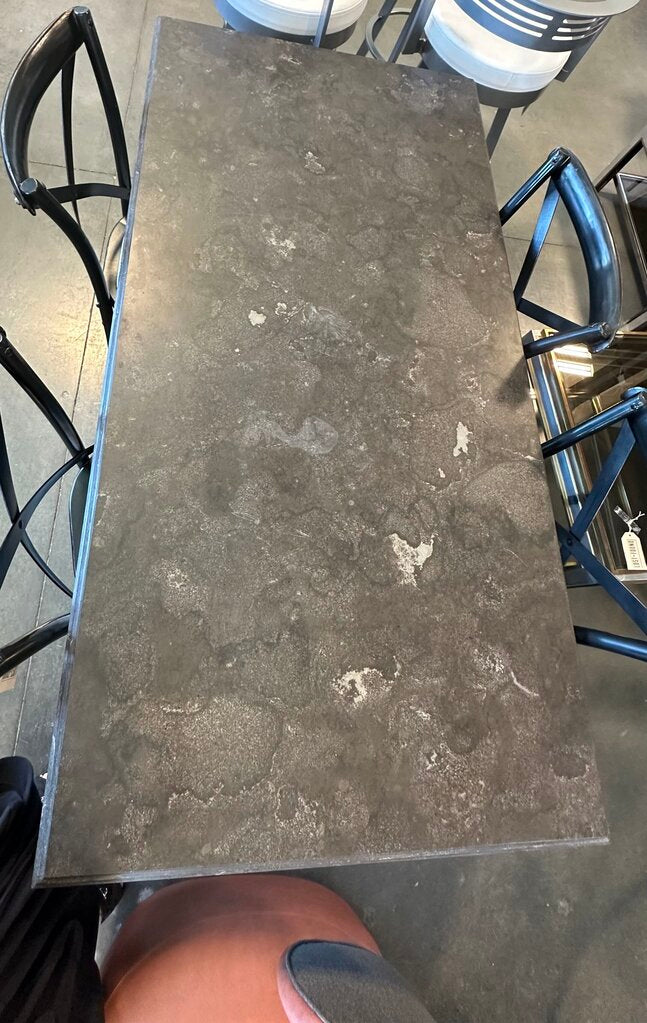 Four Hands Bluestone Parisian Dining Table - 64.5X32X31H - AS IS