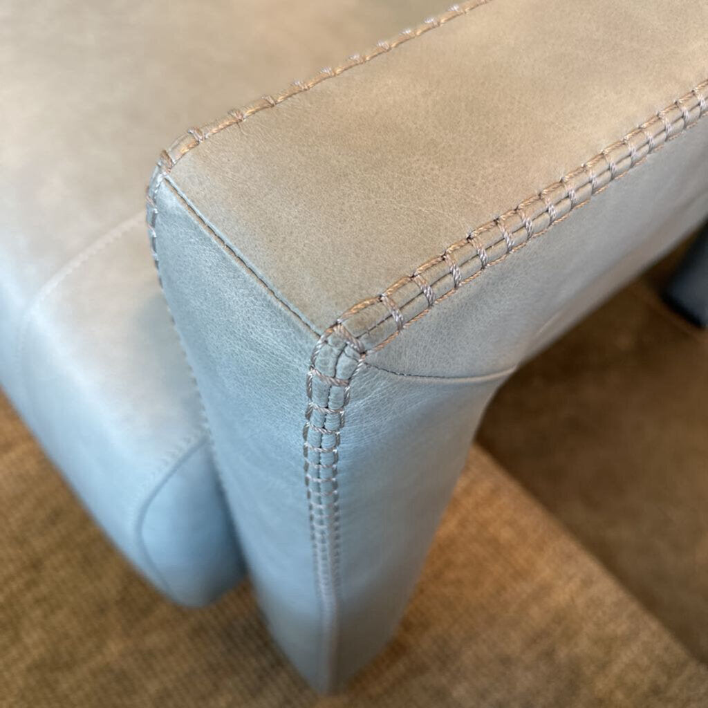 Hooker Covette Amani Blue Leather Chair- Pair - 32.5X34.5X32.5H