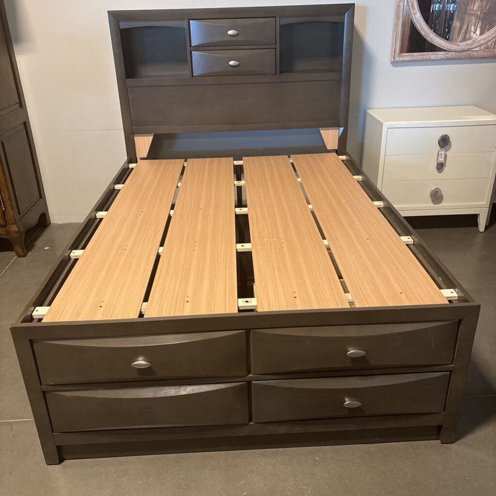Zosimo Gray Full Storage Platform Bed - 57X86X56H