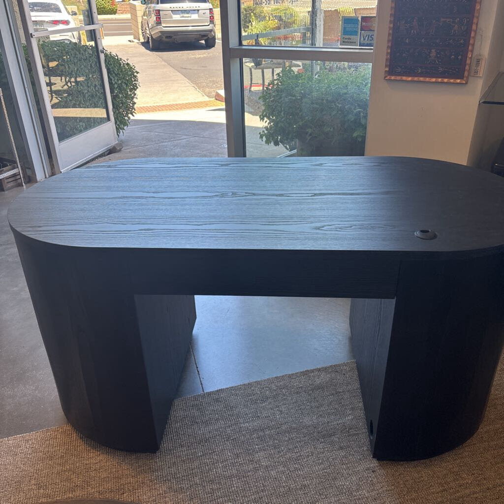 Marlow Black Wood Executive Desk - 64X30X32H - AS IS