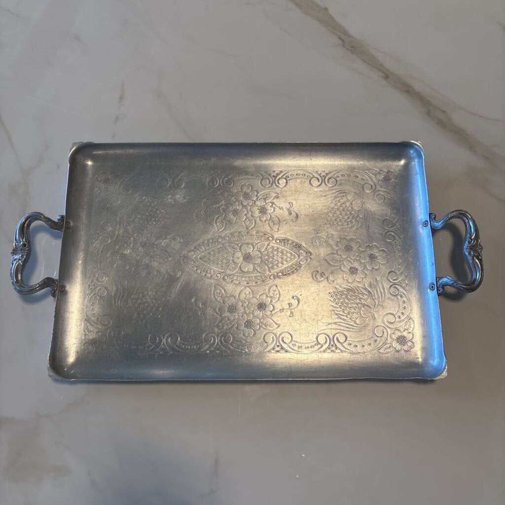 Vintage Rectangular Everlast Aluminum Tray- 23.5X12.5X2