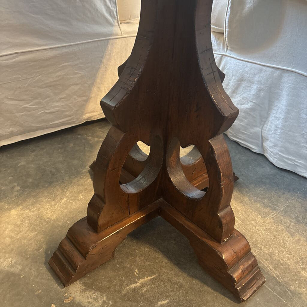 Antique Square Side Table W/Scrolled Legs - 27.5X27H