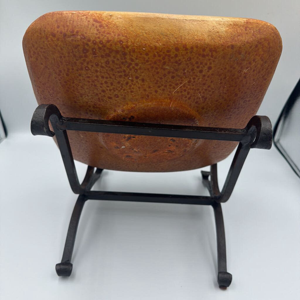 Painted Square SW Pottery On Stand- 10X9X11.5H