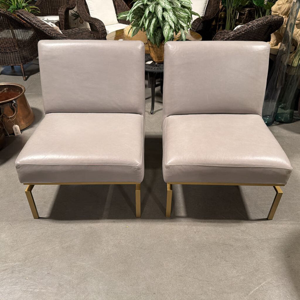 Universal Miranda Kerr Hollywood Leather Accent Chair- Pair