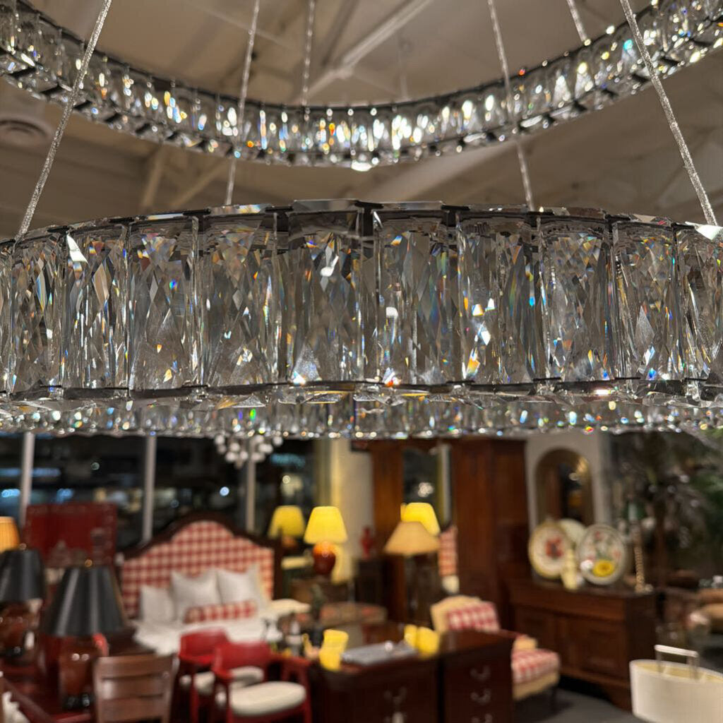 Indigo Home 32 inch LED Double Ring Chandelier- 32X80 (adjustable to 19)