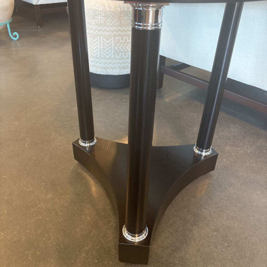 Ebonized French Gueridan Style Wood End Table- 22X26.5H