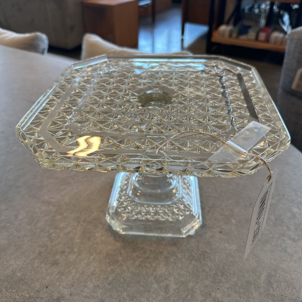 Vintage Art Deco Cake Stand- 10X10X7H