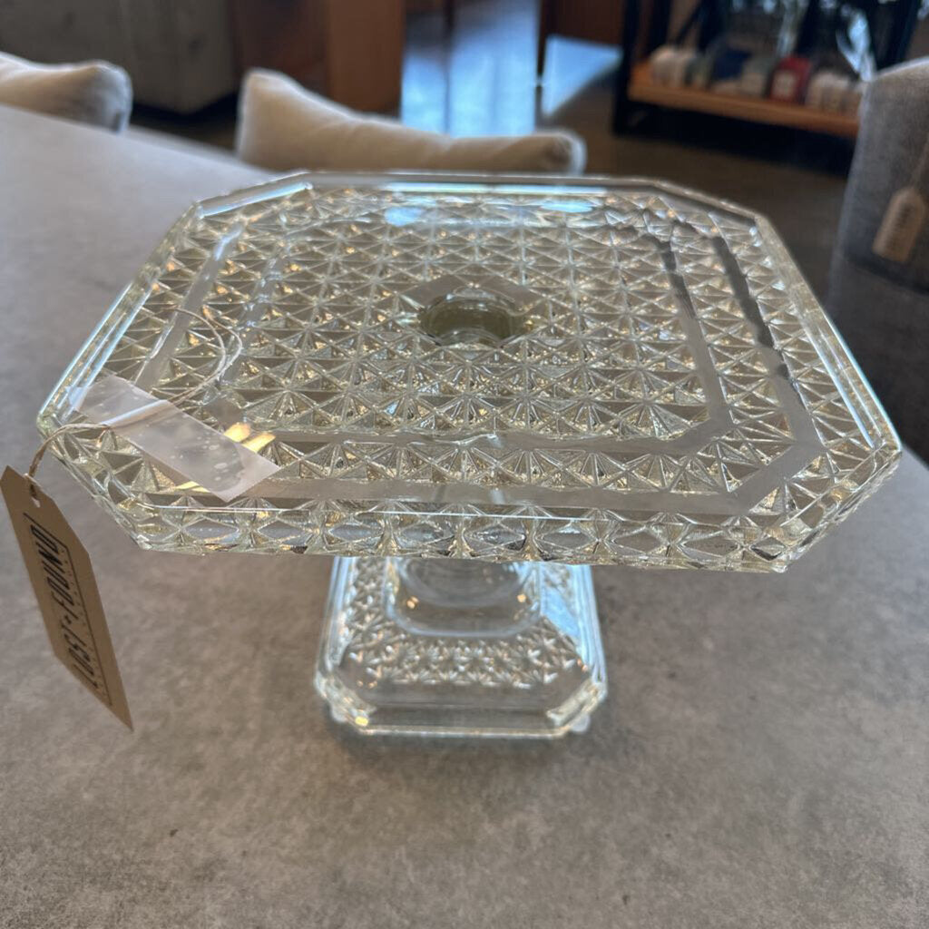 Vintage Art Deco Cake Stand- 10X10X7H