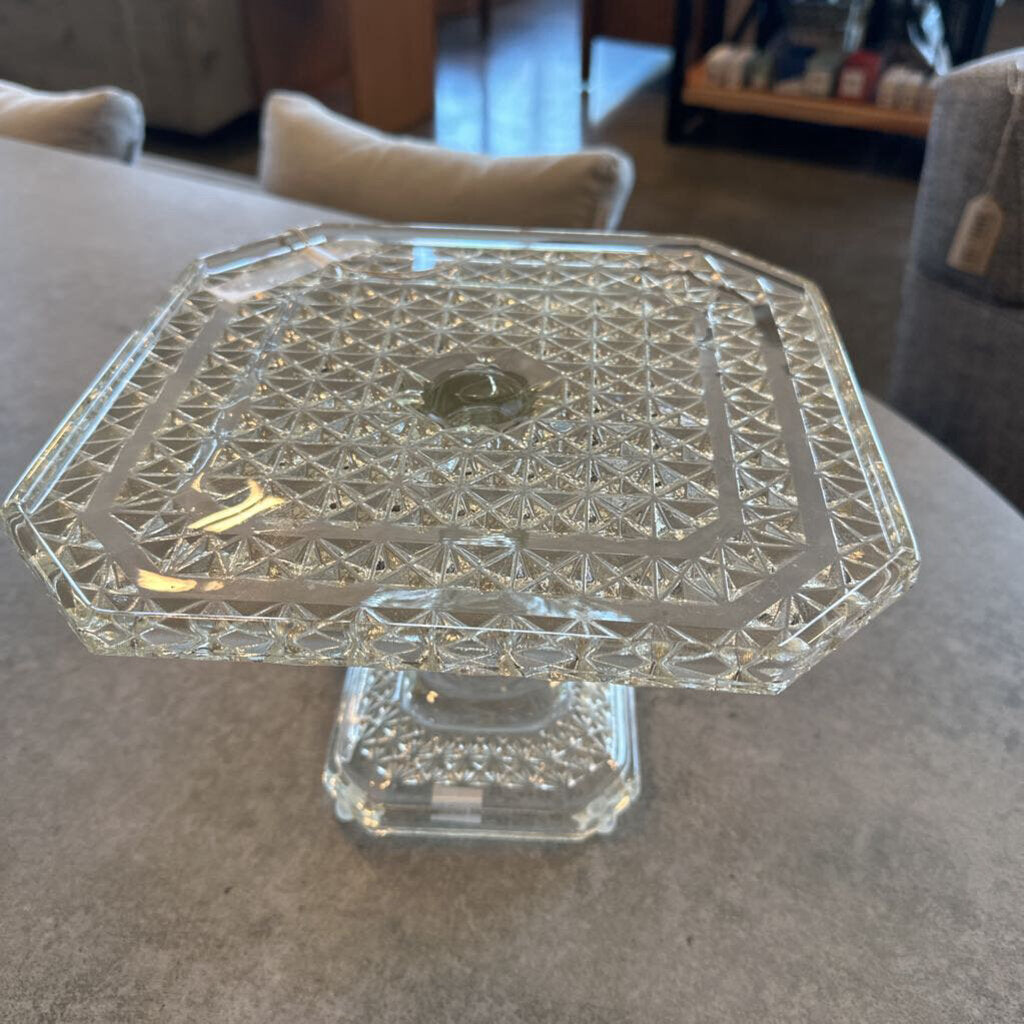 Vintage Art Deco Cake Stand- 10X10X7H