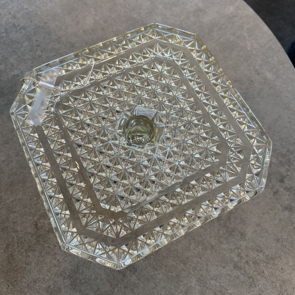 Vintage Art Deco Cake Stand- 10X10X7H