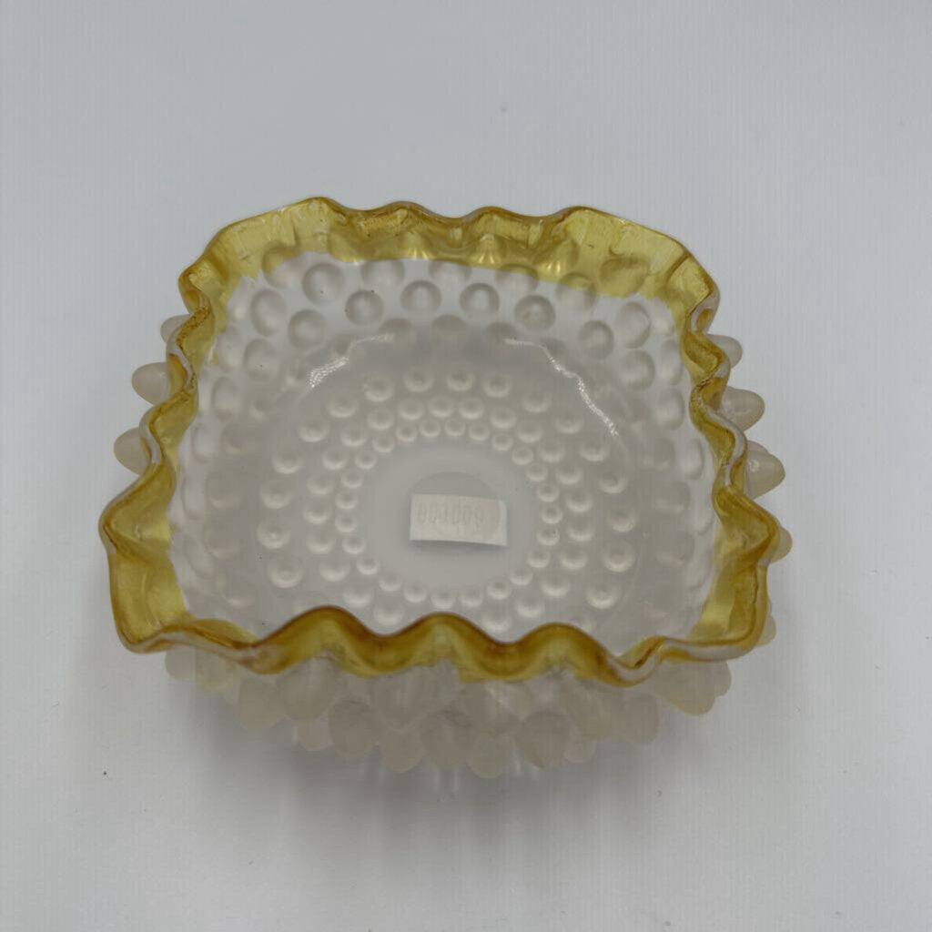 Francisware frosted Amber Hobbs & Brockunier Berry Dish- 4.5X4.5X2H