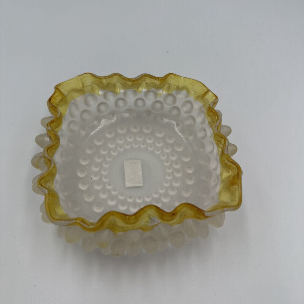 Francisware frosted Amber Hobbs & Brockunier Berry Dish- 4.5X4.5X2H