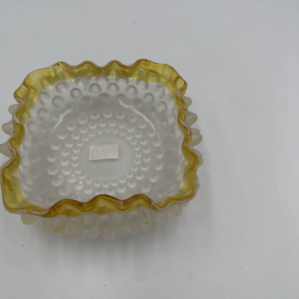 Francisware frosted Amber Hobbs & Brockunier Berry Dish- 4.5X4.5X2H