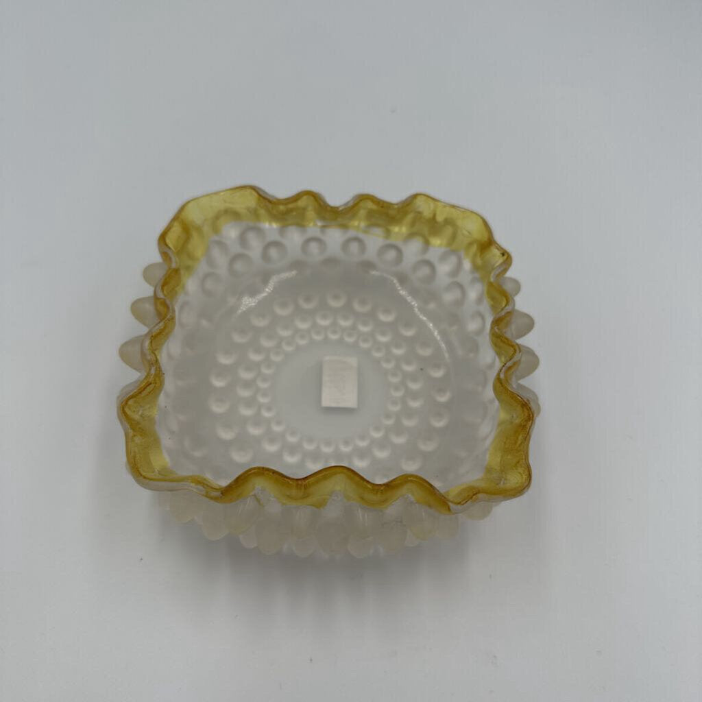 Francisware frosted Amber Hobbs & Brockunier Berry Dish- 4.5X4.5X2H