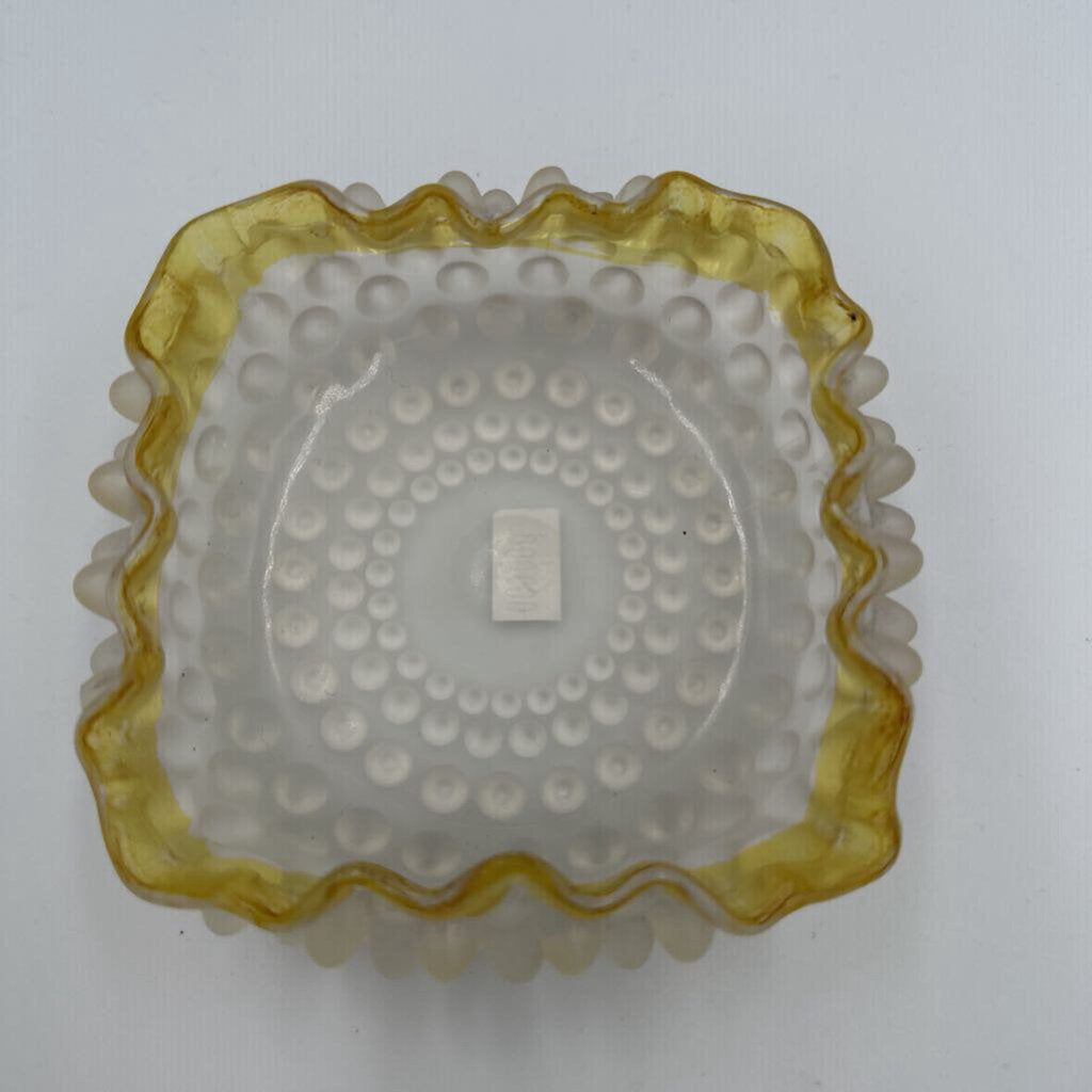 Francisware frosted Amber Hobbs & Brockunier Berry Dish- 4.5X4.5X2H