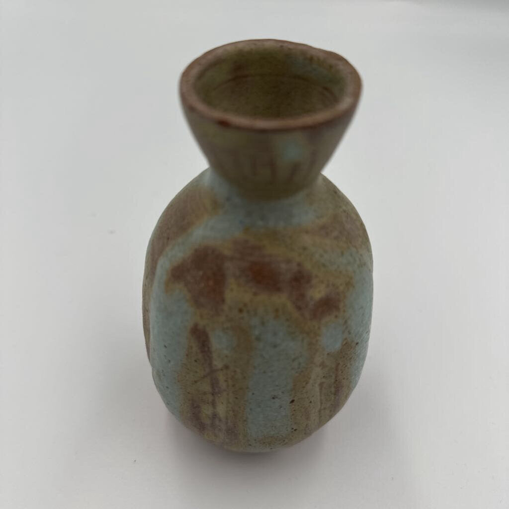 Hand Made Patina Bud Vase- 3X5.5H