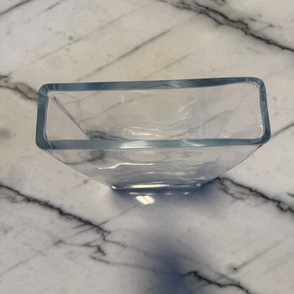 Rectangular Glass Vase- 8X2.5X16H