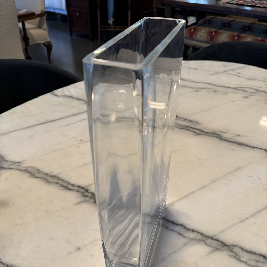 Rectangular Glass Vase- 8X2.5X16H