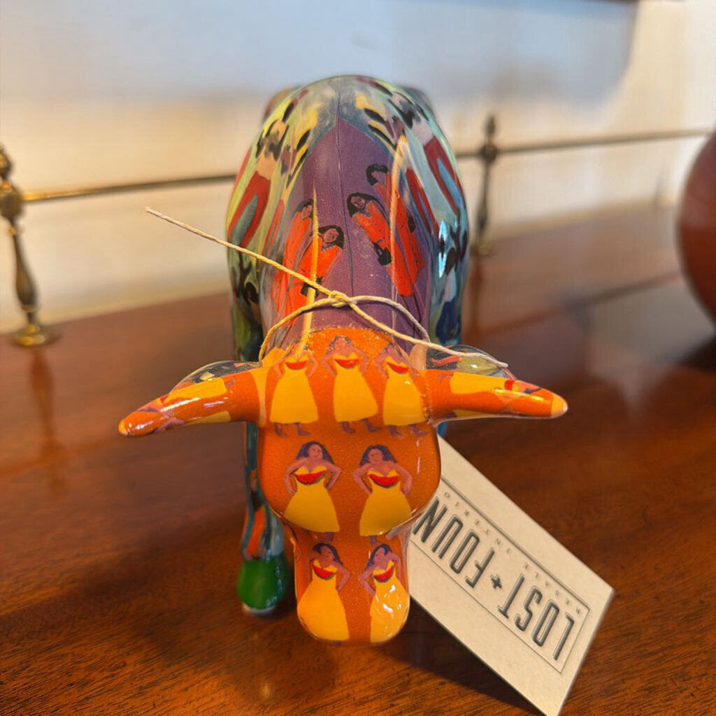 Cow Parade Summertime Figurine- 9.5X4X6.5H