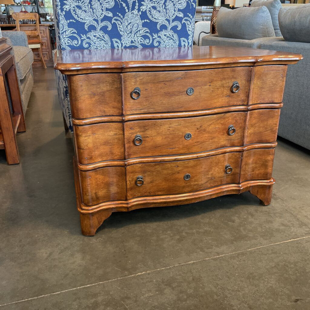 Vintage Pecan Three Drawer Night Stand - 36X24X26H