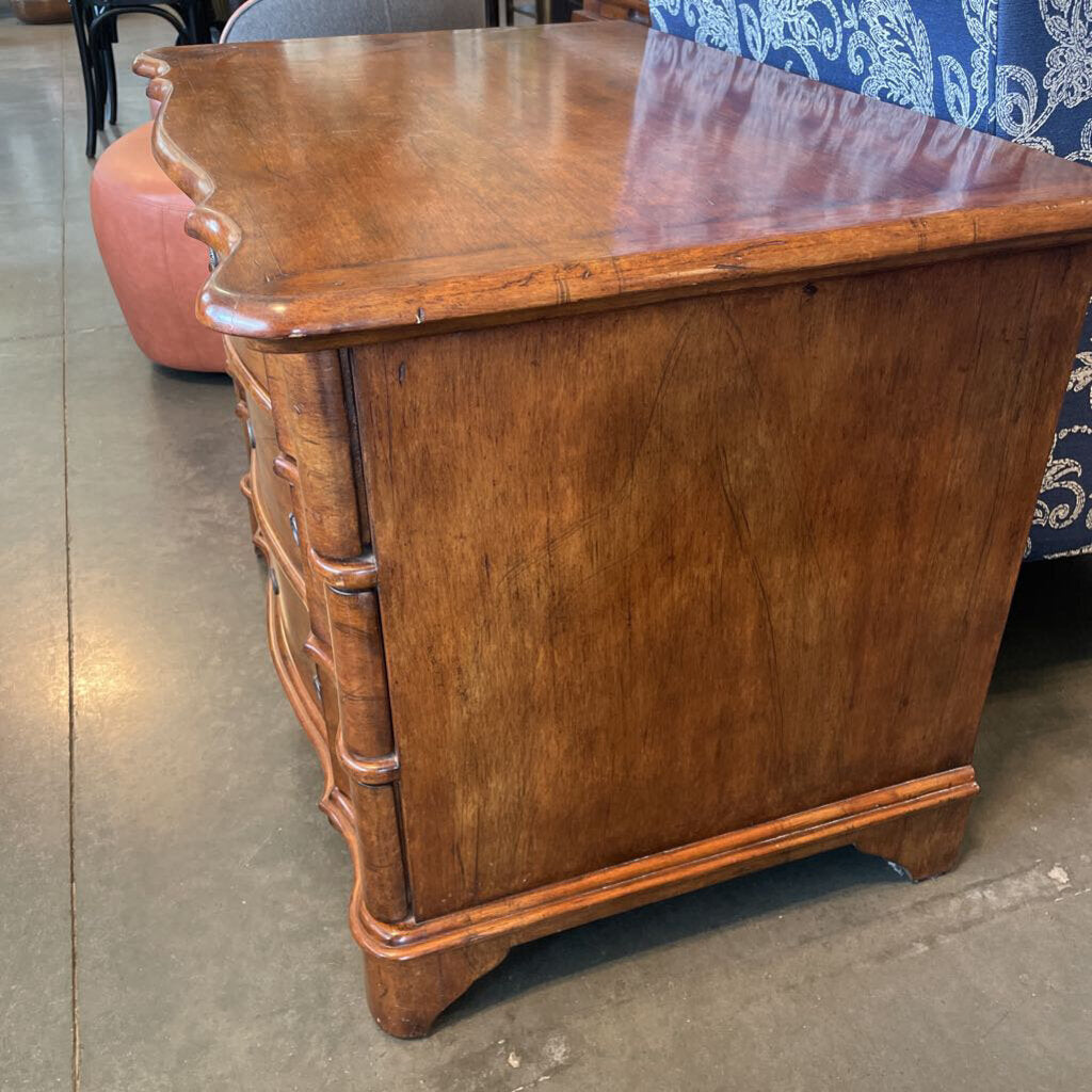Vintage Pecan Three Drawer Night Stand - 36X24X26H