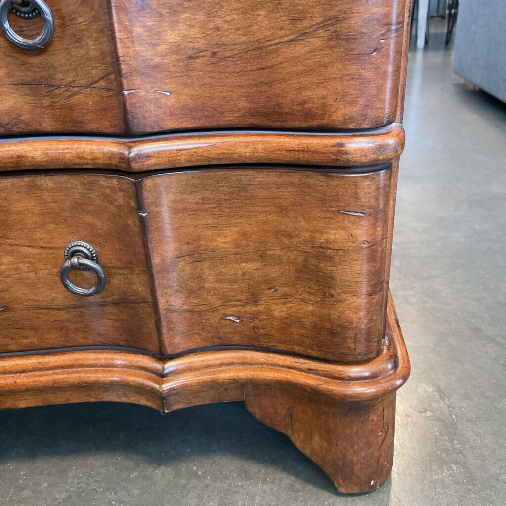 Vintage Pecan Three Drawer Night Stand - 36X24X26H