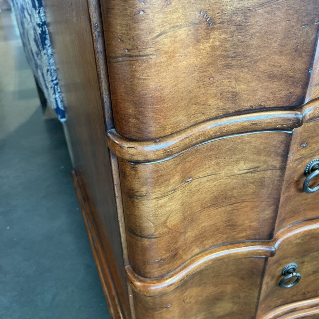 Vintage Pecan Three Drawer Night Stand - 36X24X26H