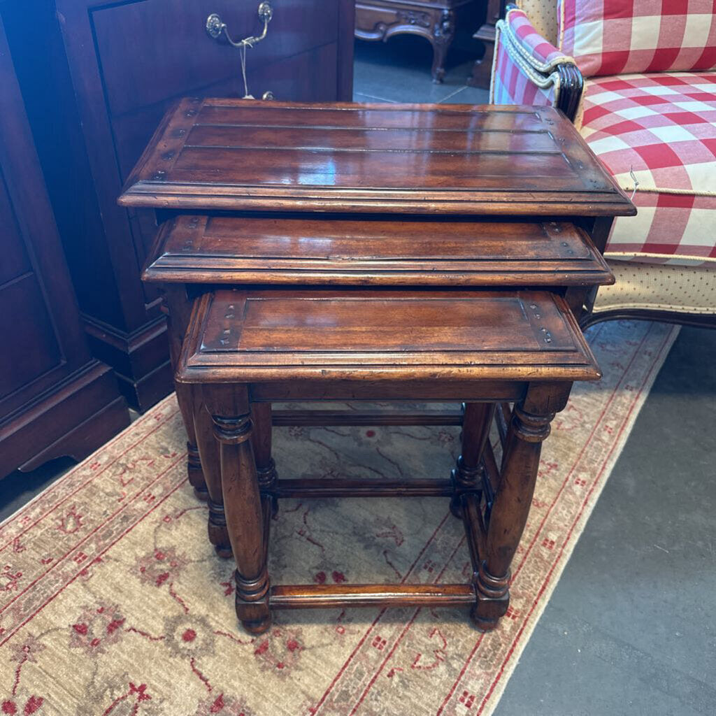 Vintage Three Piece Nesting Tables - 24X14X22H